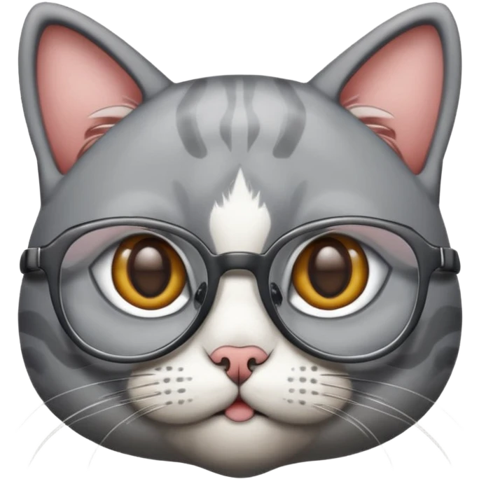 Cat wearing glasses  emoji