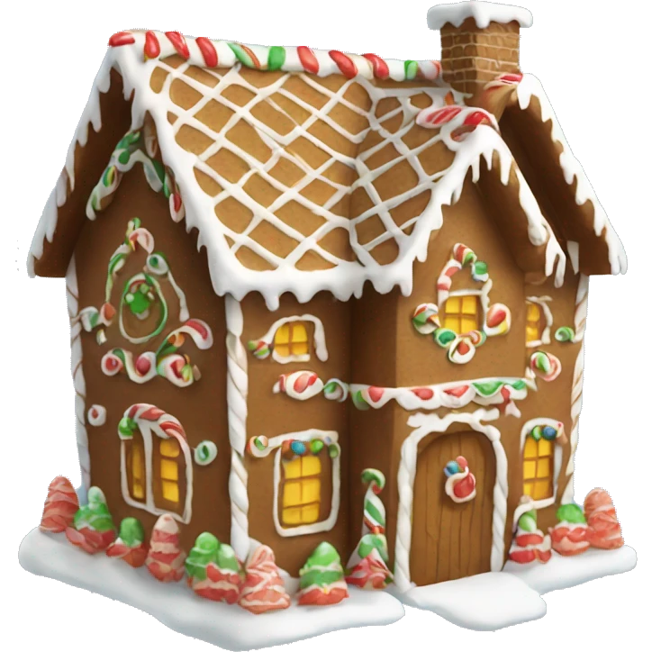 Gingerbread house emoji