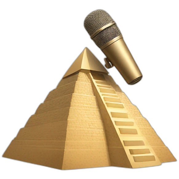 pyramid singing with microphone emoji
