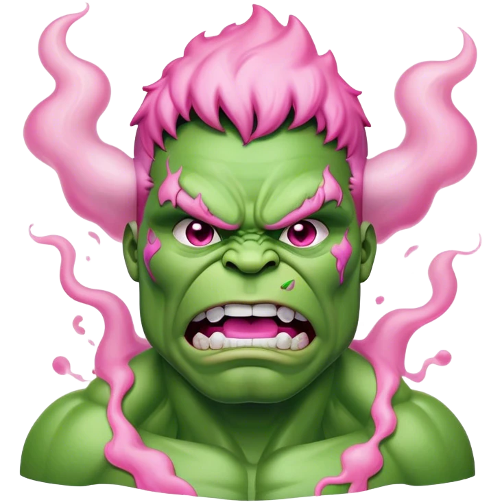 Hulk pink big smoke pink ear emoji