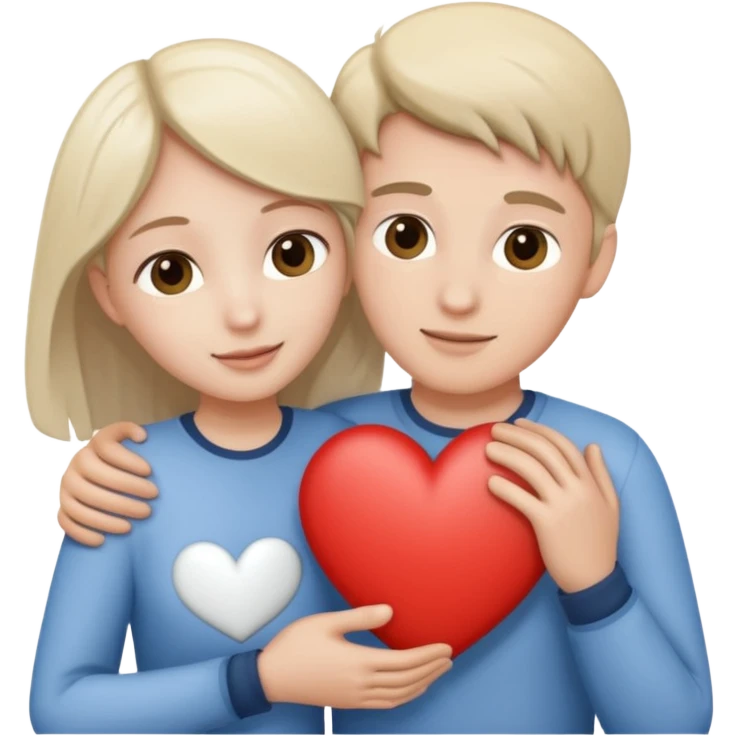 persone che si abbracciano 🫂 con cuore bianco 🤍  emoji
