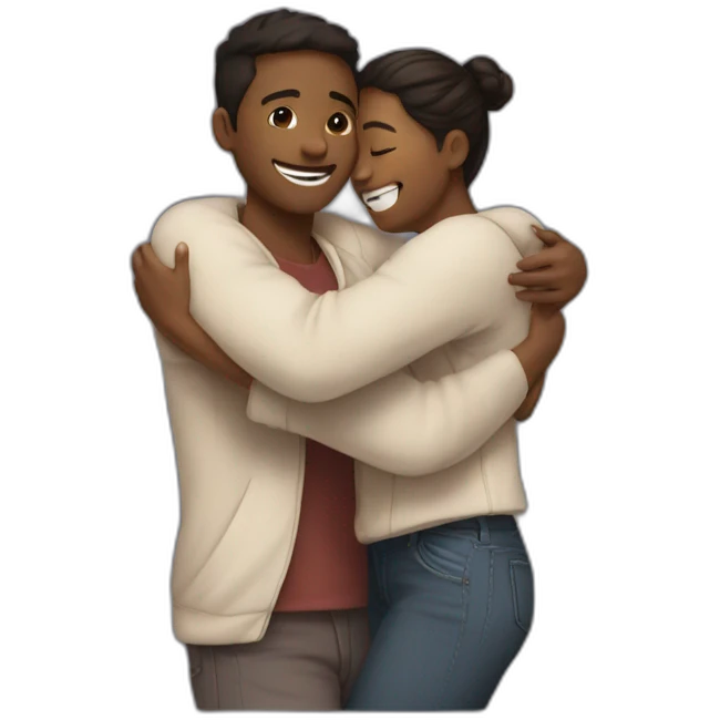 bestfriends hug each other emoji