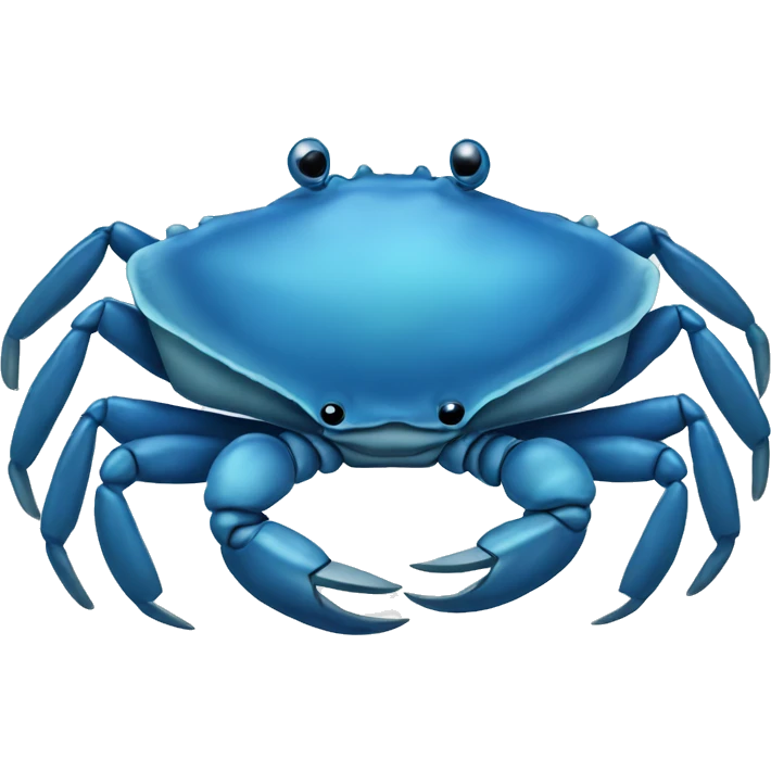 simple blue colored crab emoji