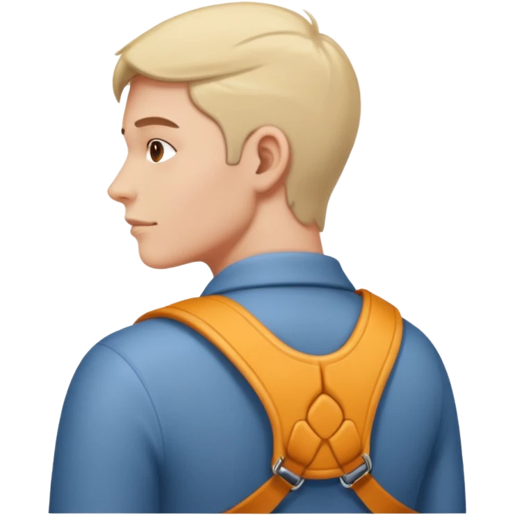 person with bad back or neck posture emoji emoji