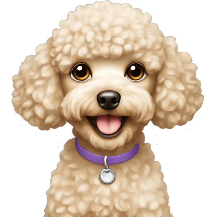 Cream toy poodle emoji