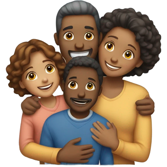 Family hug time  emoji
