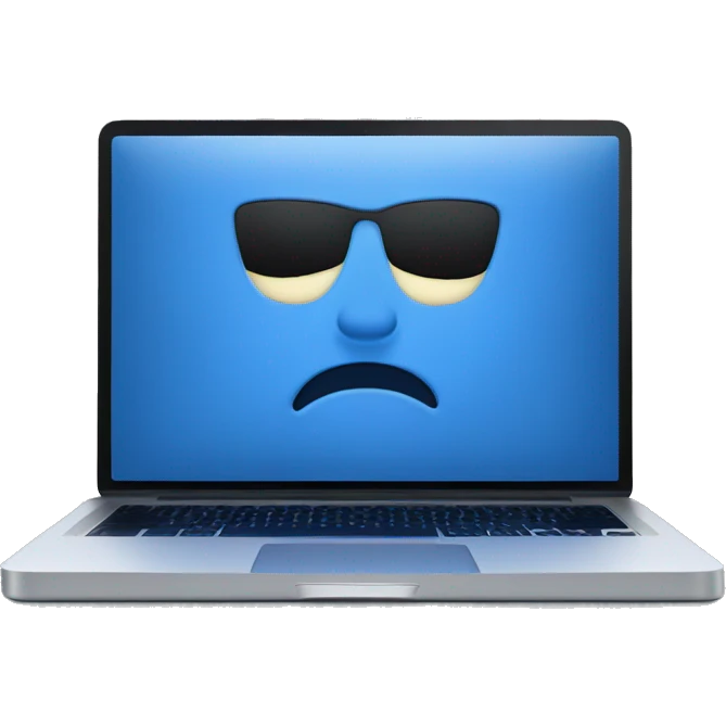 Blue macbook emoji