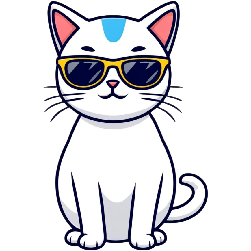 Cat with sunglasses emoji