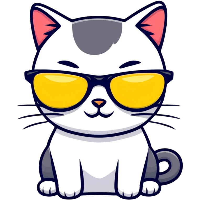 Cat with sunglasses emoji