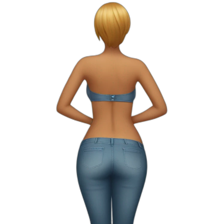 back view fit buttocks emoji