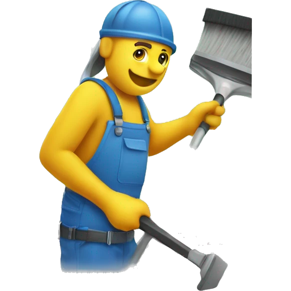 Window cleaning with squeegee emoji