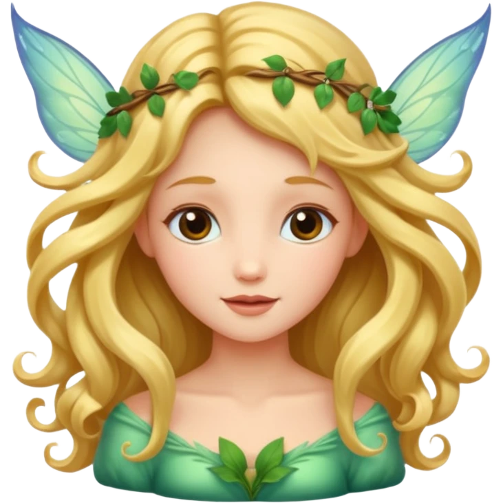 Dreamy hair open fairy  emoji