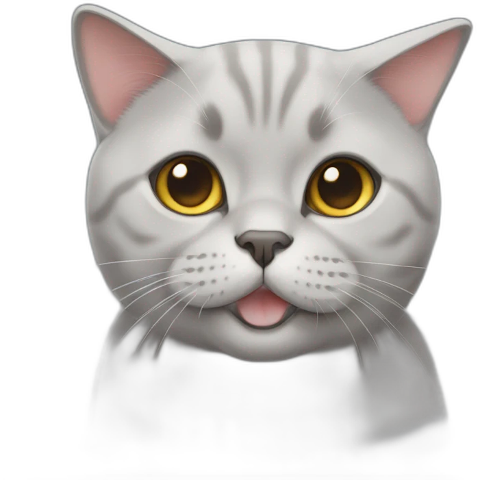 British Shorthair CAT happy emoji