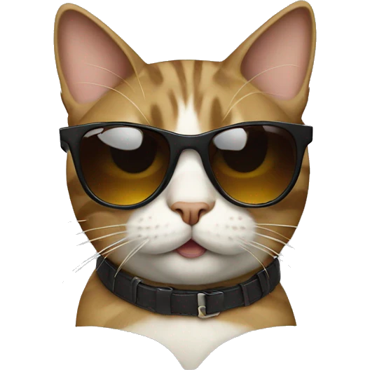 Cat with sunglasses emoji