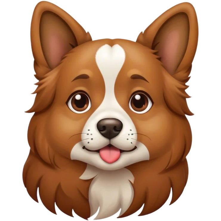 A dog blowing a kiss emoji