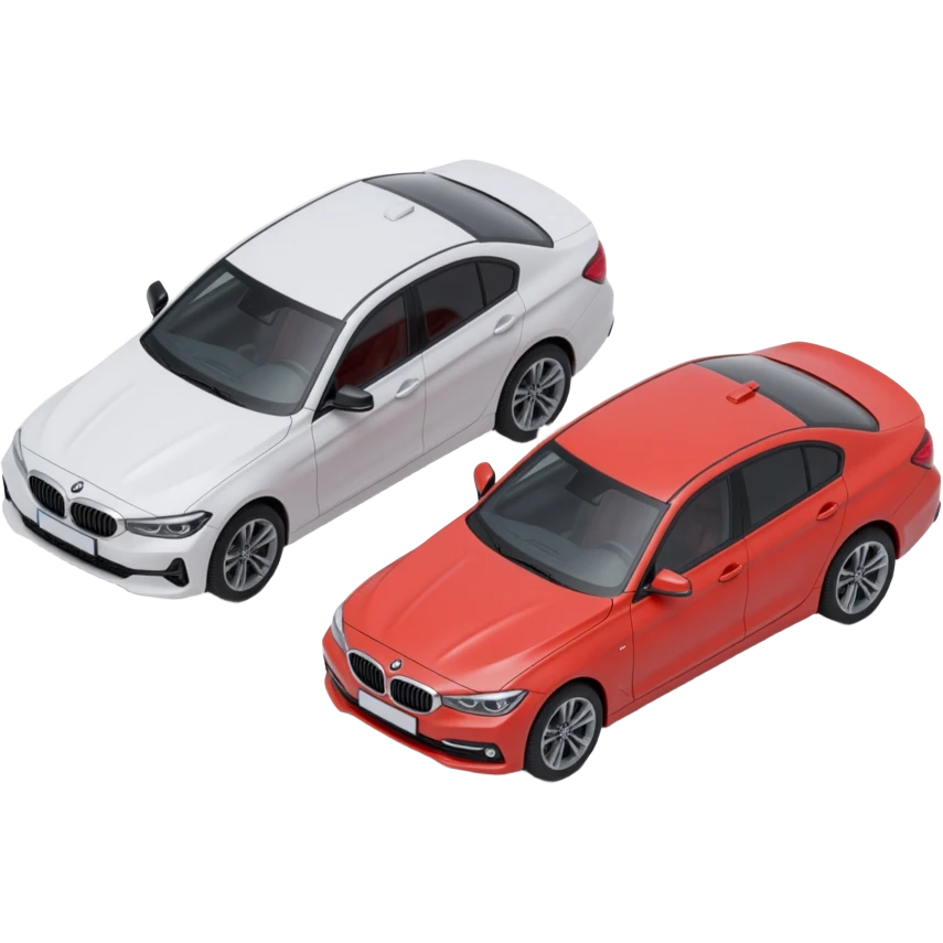 Comparing two cars emoji
