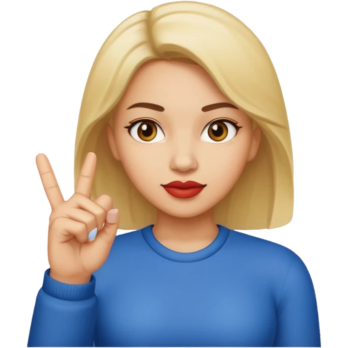 Middle finger women emoji