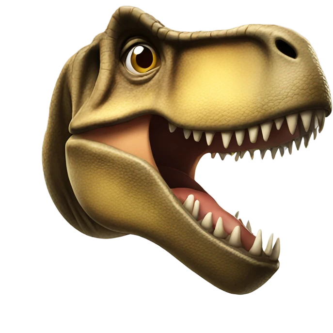T. rex giving a kiss  emoji