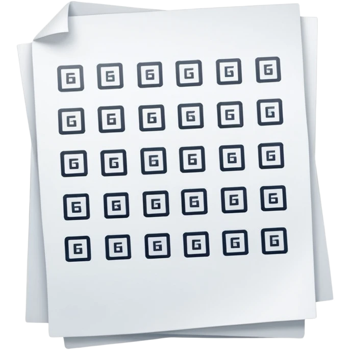 sheet of paper with code brackets {} emoji