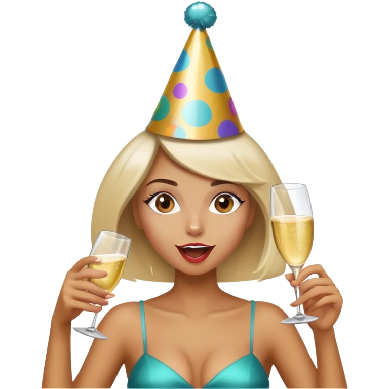 Party girl crazy sultry excited emoji