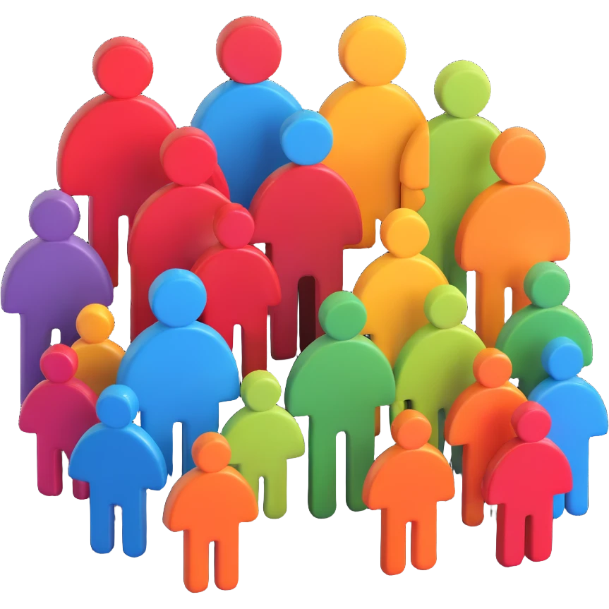 Accessibility / Inclusion emoji showing a universal access symbol or diverse group of people with a polished, glossy, 3D look emoji