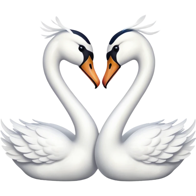 Two swan kissing emoji emoji
