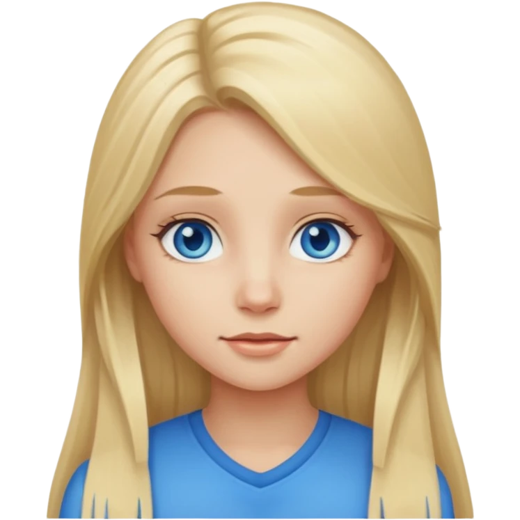 Girl blond long hars  emoji