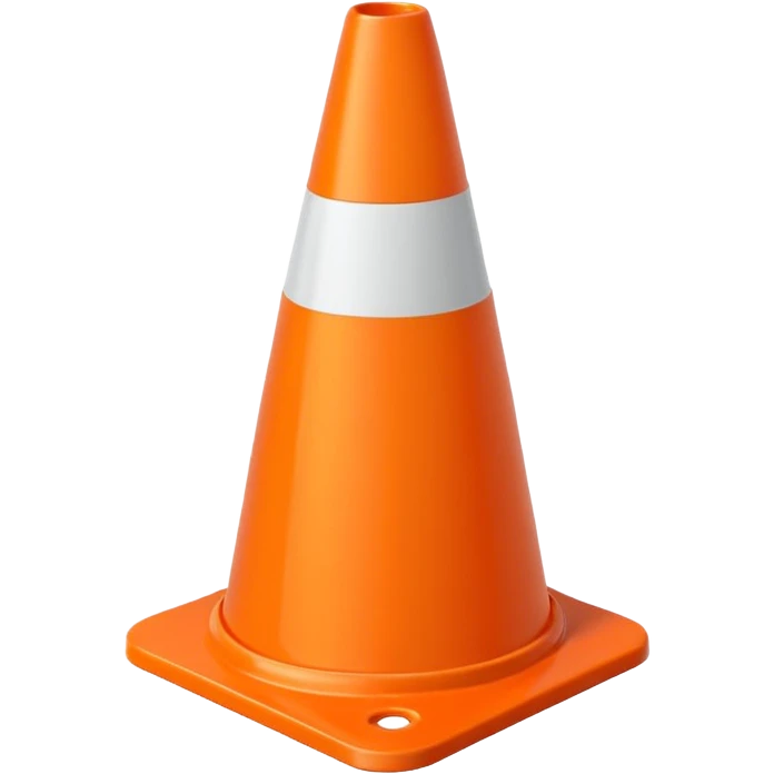 Orange cone emoji