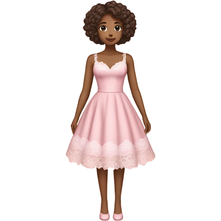 cute pink dress  emoji
