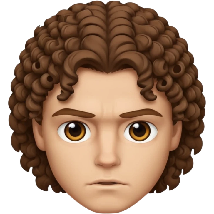 Anakin skywalker scar left eye curly brown hair emoji