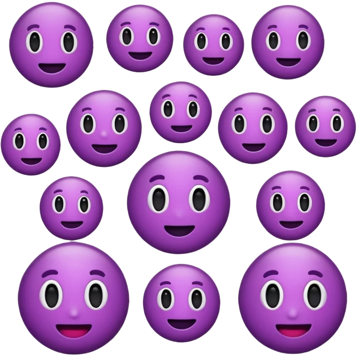 Crea emoticonos morados de cosas random  emoji
