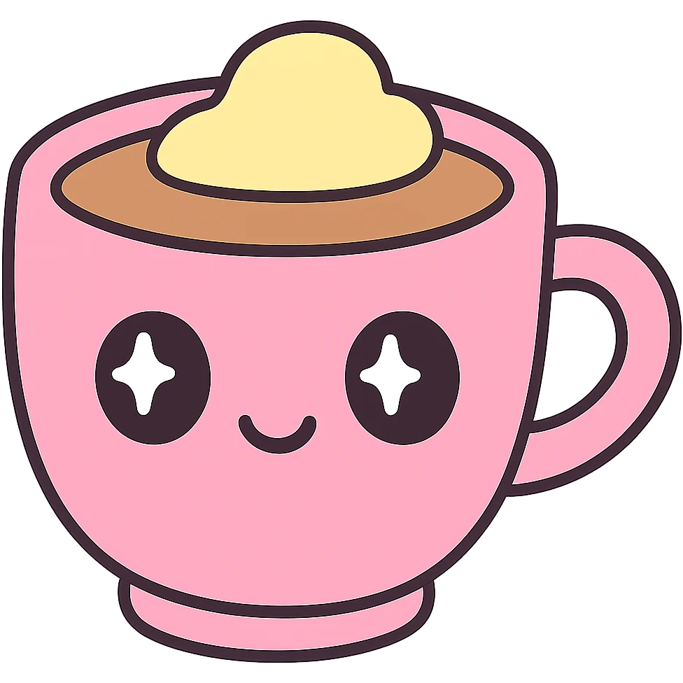 a pink mocha, cute and inviting emoji