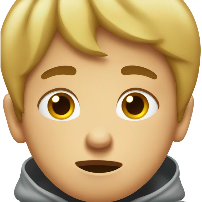 a headache hands on the  top of the head a pain expresion a boy emoji