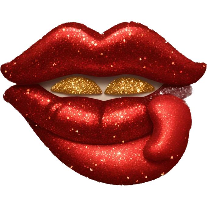 glittery red kiss  emoji