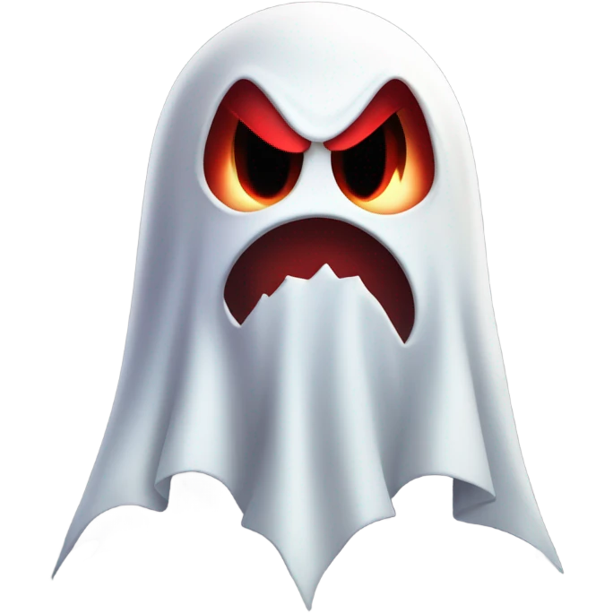 Mario as ghost vampire angry emoji