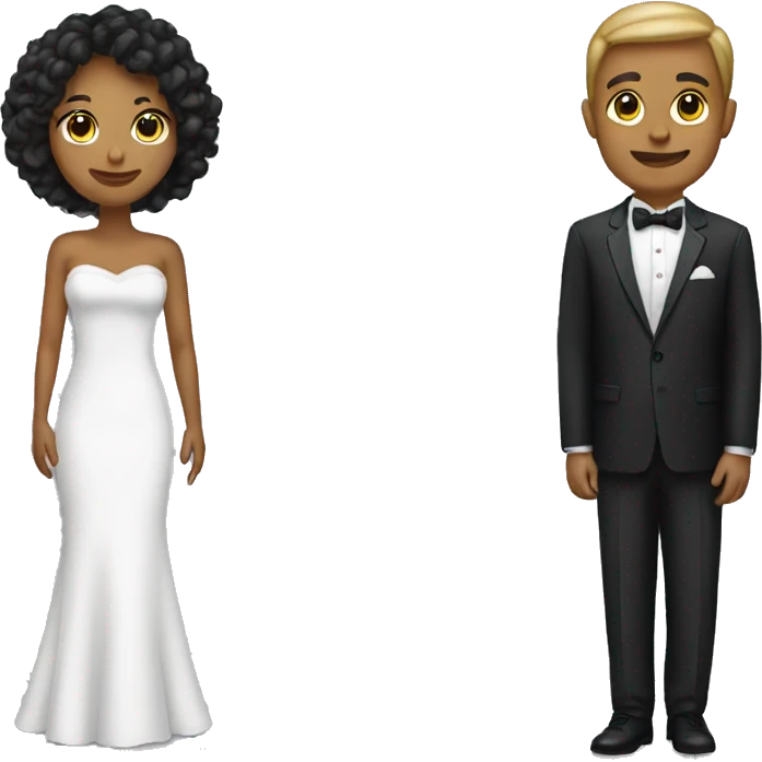 formal attire couple portrait emoji