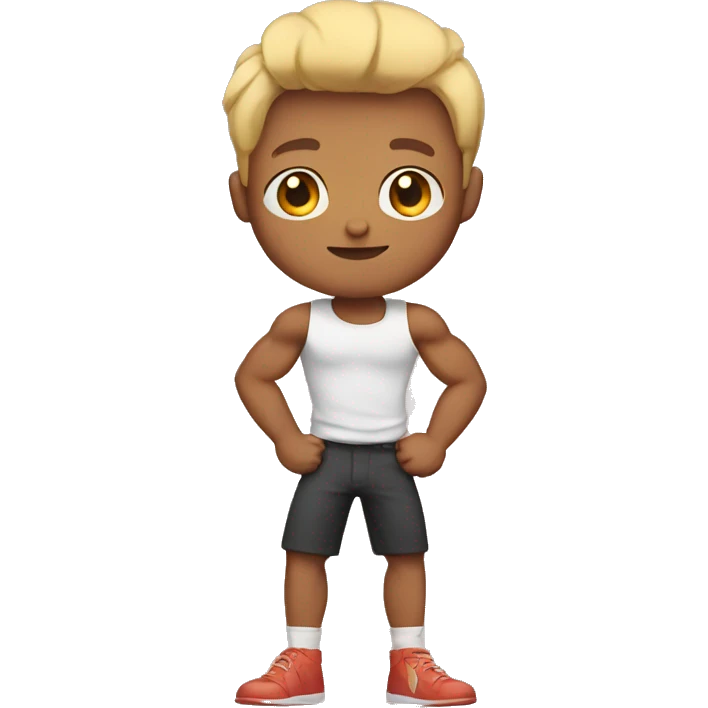 Boy with muscles emoji