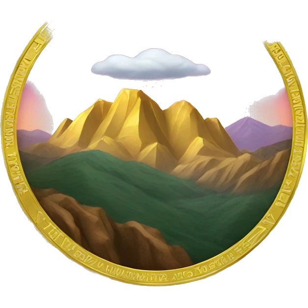 big Gold coin mountains emoji