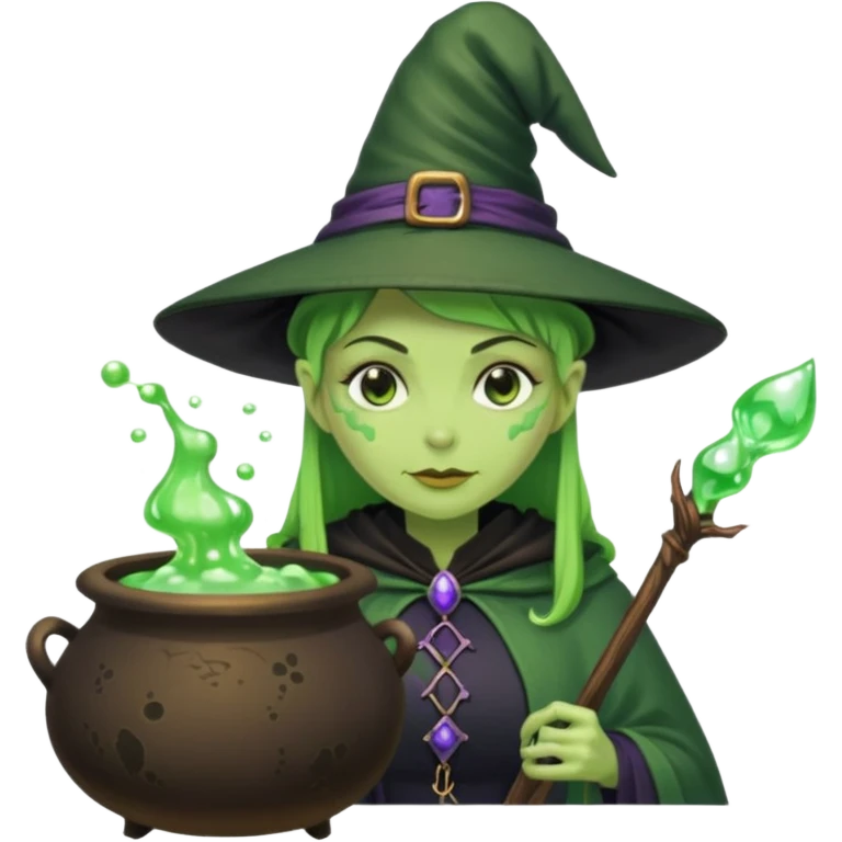 green witch cooking potion emoji