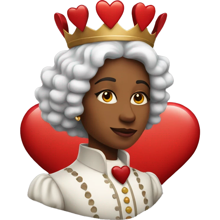 coloured queen of hearts emoji emoji