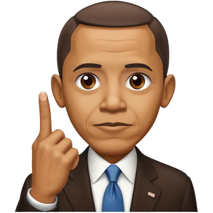 Obama using middle finger  emoji