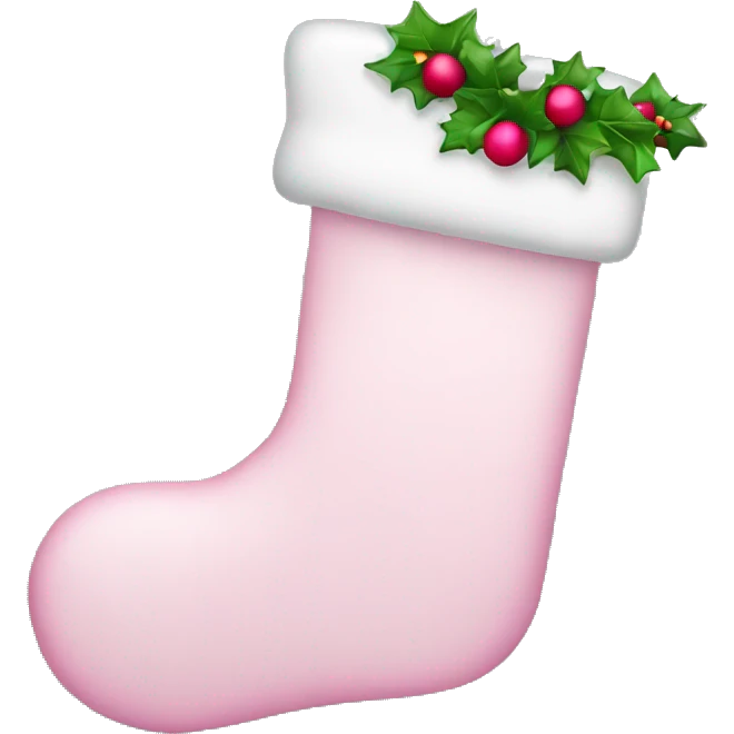  light pink Christmas stocking emoji