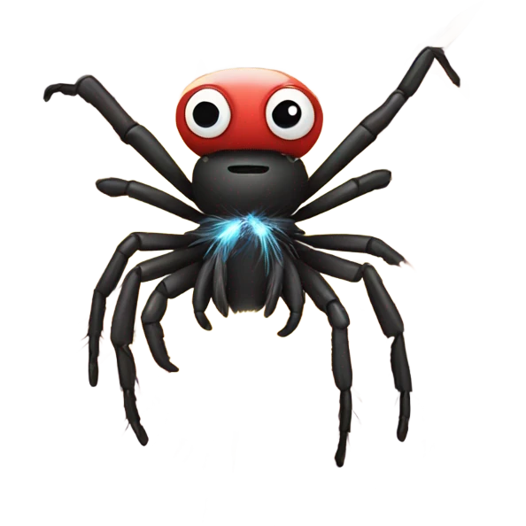 Jumping spider with fireworks  emoji