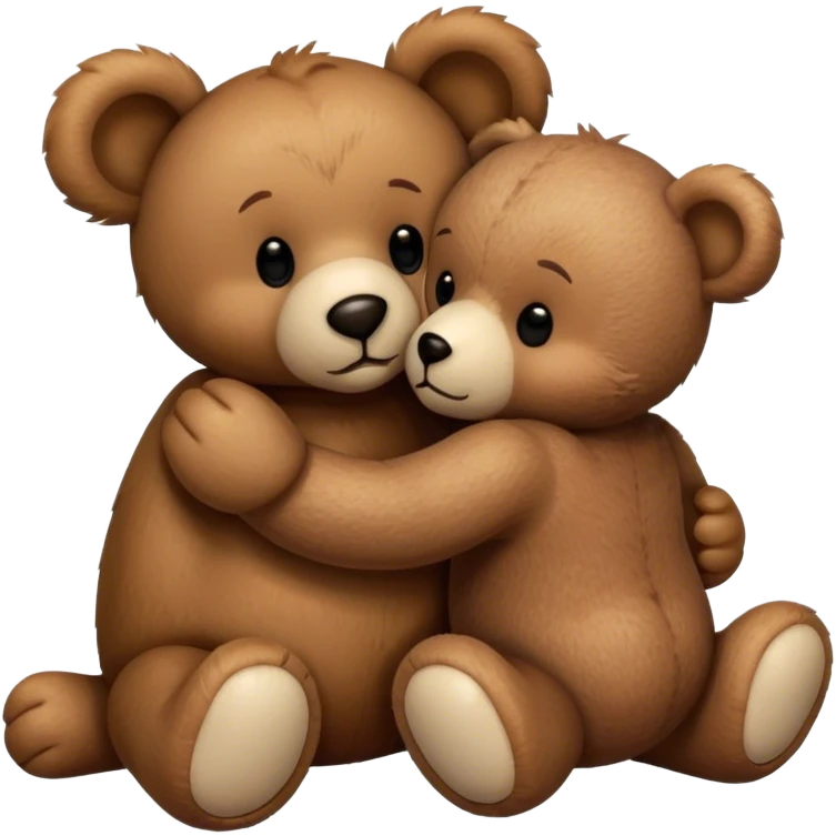 teddy bear kissing another teddy bear emoji