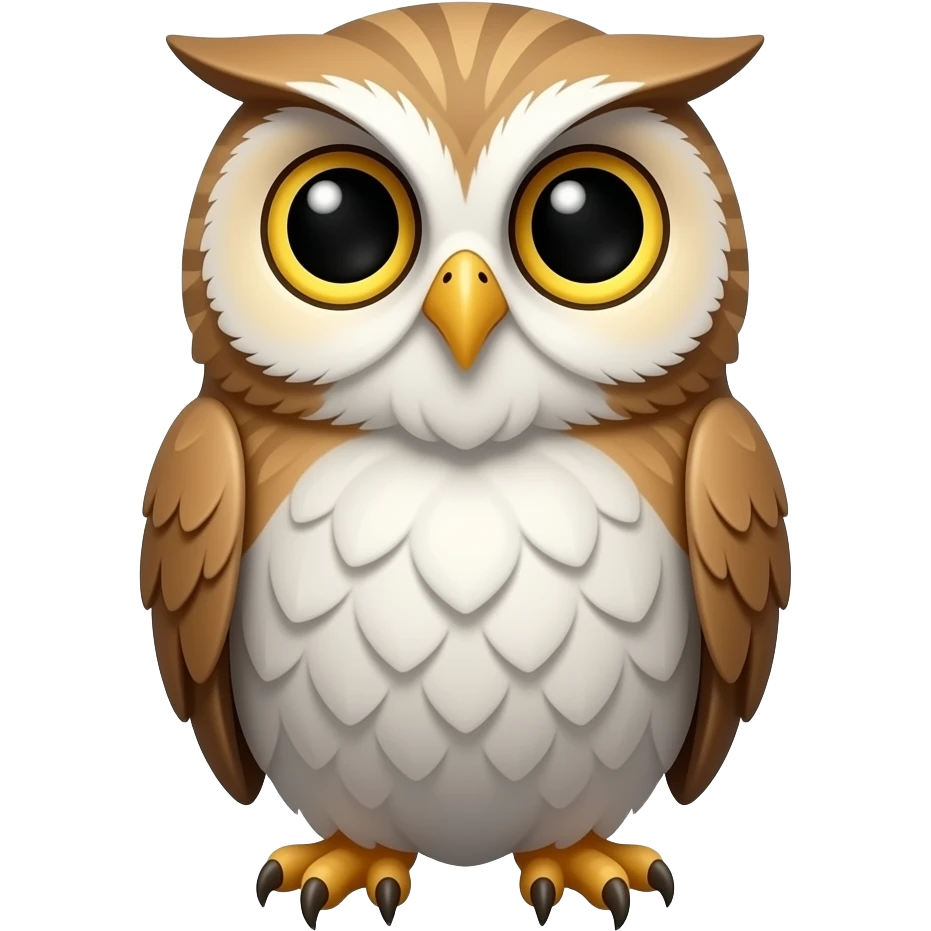 Make me a owl replace the owl head with a cat emoji