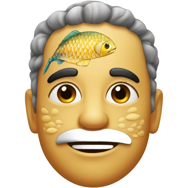 A face with a fish emoji