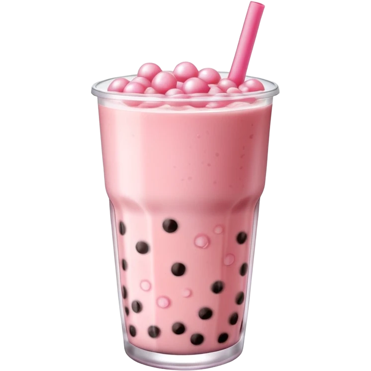 strawberry boba milk tea emoji