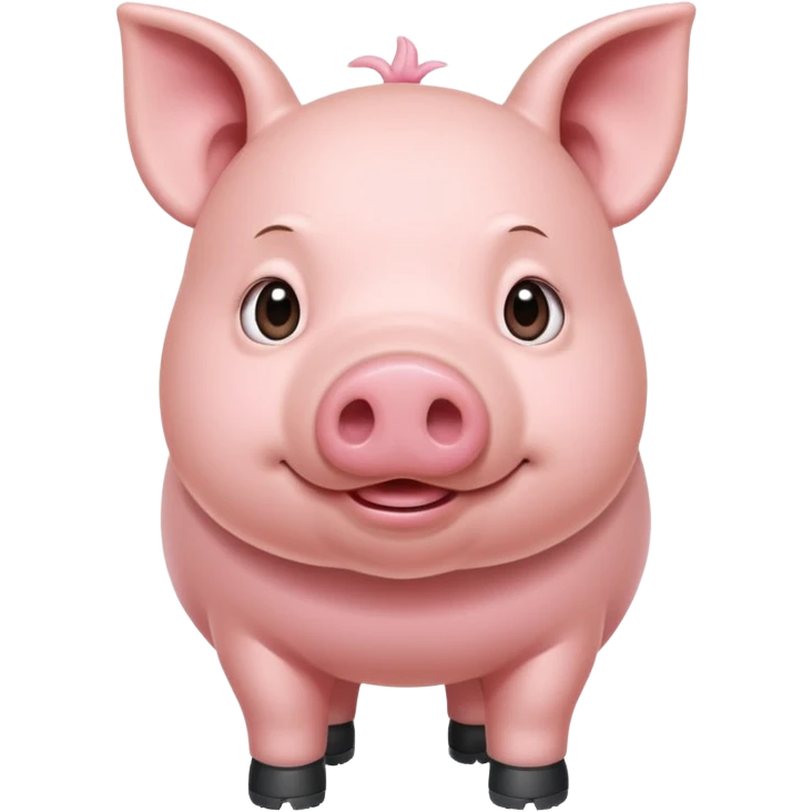 cochon bien rose avec chaussures de marche emoji