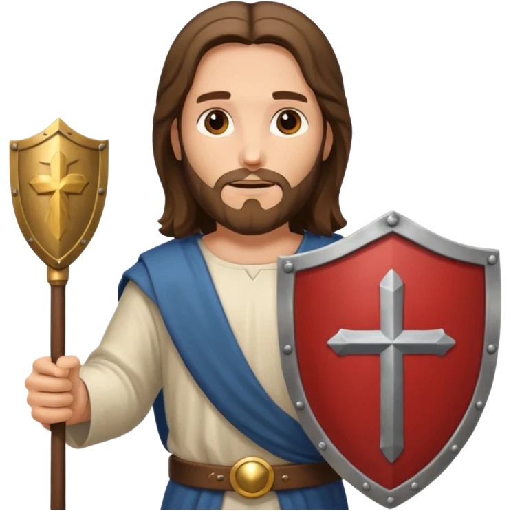 иисус  христос с щитом  emoji