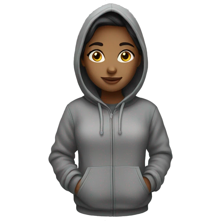 Girl with hoodie emoji